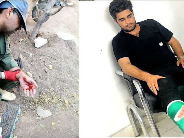 مصدومیت دو نفر از نیروی های عملیاتی دامپزشکی در خوشاب 